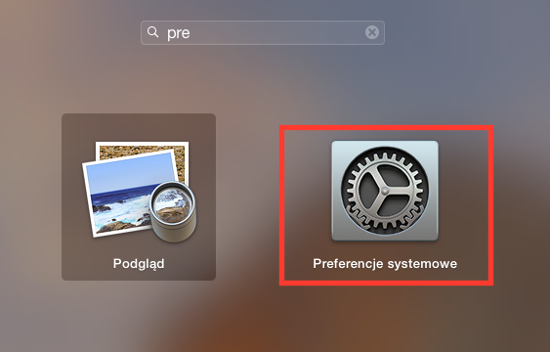 Preferencje systemowe - Mac OSX 10.10 Yosemite